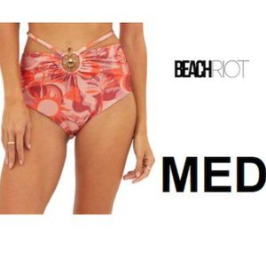 Revolve Beach Riot Milly Bikini Bottom Desert Oasis High Waist Rose Size M